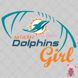 dolphins girl svg,nfl svg, football svg file, football logo,nfl fabric, nfl football, sport svg -pink bear shop