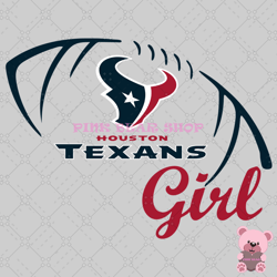 houston texans girl svg,nfl svg, football svg file, football logo,nfl fabric, nfl football, sport svg -pink bear shop