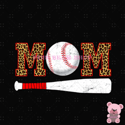 mom leopard print sport baseball bat png, sport png, game day png, sports ball png