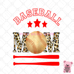 baseball mom leopard sport softball stars bat png, sport png, game day png, sports ball png