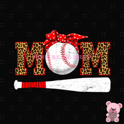 mom leopard sport red bandana softball png, sport png, game day png, sports ball png