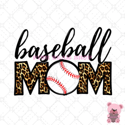 baseball mom leopard sport softball clipart png, sport png, game day png, sports ball png