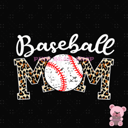 baseball mom leopard print sport softball png, sport png, game day png, sports ball png