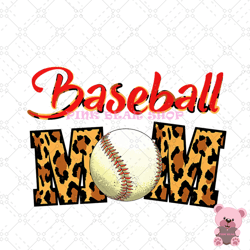 baseball mom leopard plaid design softball png, sport png, game day png, sports ball png