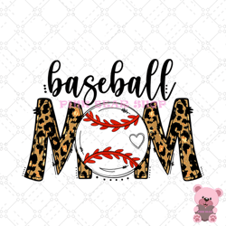 baseball mom mother day leopard softball png, sport png, game day png,sports ball png