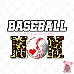 baseball mom 3d design leopard sport png, sport png, game day png,sports ball png