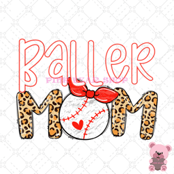 baller mom red bow tie softball sport png, sport png, game day png,sports ball png