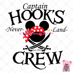 captain hooks neverland crew svg, disney svg ,disney mickey svg , digital download
