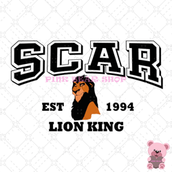 the lion king scar est 1994 png, disney png, disney mickey png, digital download
