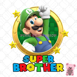 mario bros luigi super brother png, disney png, disney mickey png, digital download