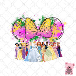 minnie bow disney princesses png, disney png, disney mickey png, digital download