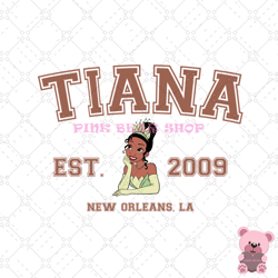 new orleans princess tiana est 2009 png, disney png, disney mickey png, digital download