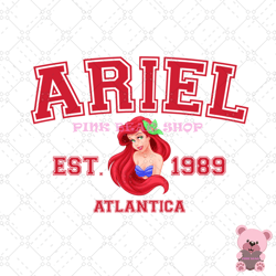 atlantica princess ariel est 1989 png, disney png, disney mickey png, digital download