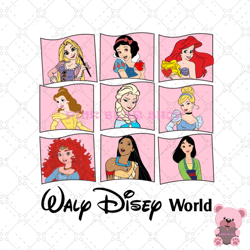 walt disney world princesses png, disney png, disney mickey png, digital download