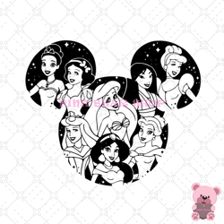 disneyland princesses mickey mouse png, disney png, disney mickey png, digital download