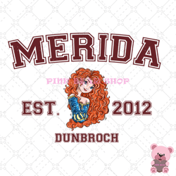 dunbroch princess merida est 2012 png, disney png, disney mickey png, digital download