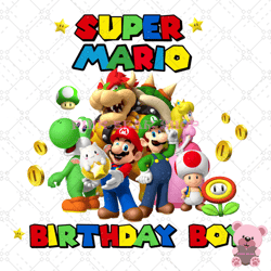 super mario bros birthday boy png, disney png, disney mickey png, digital download