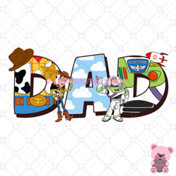 toy story dad woody buzz lightyear png, disney png, disney mickey png, digital download