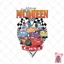 checkered cars lightning mcqueen friends png, disney png, disney mickey png, digital download
