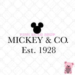 mickey and company est 1928 clipart png, disney png, disney mickey png, digital download