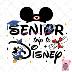 mickey mouse senior trip to disney svg, disney svg, disney mickey svg, digital download - pink bear shop