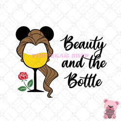 beauty and the bottle belle and the beast wine svg, disney svg, disney mickey svg, digital download