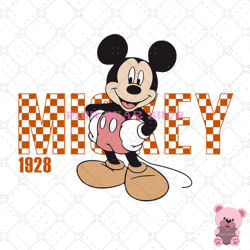 vintage disney mickey mouse checkered svg, disney svg, disney mickey svg, digital download