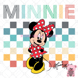checkered minnie mouse disney signature svg, disney svg, disney mickey svg, digital download