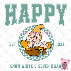happy disney snow white and 7 dwarfs est 1937 svg, disney svg, disney mickey svg, digital download
