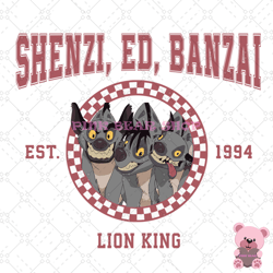disney shenzi ed and banzai the lion king est 1994 svg, disney svg, disney mickey svg, digital download