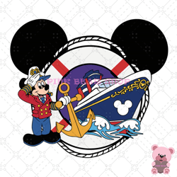 captain mickey mouse disney cruise ship anchor svg, disney svg, disney mickey svg, digital download