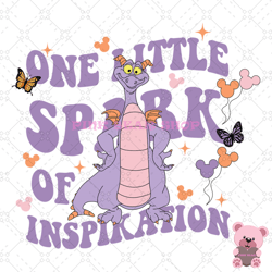 one little spark of inspiration disney mascot svg, disney svg, disney mickey svg, digital download