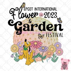 epcot international pluto flower and garden festival png, disney png, disney mickey png, digital download