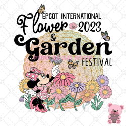 epcot international minnie flower and garden festival png, disney png, disney mickey png, digital download
