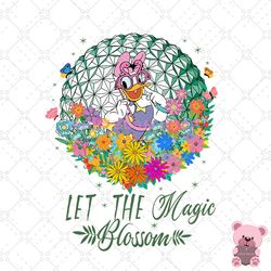 daisy epcot ball let the magic blossom png, disney png, disney mickey png, digital download