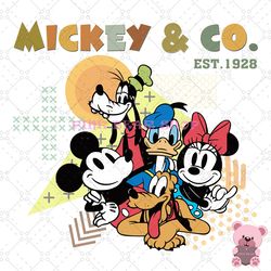 vintage caro mickey friends company png, disney png, disney mickey png, digital download
