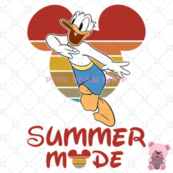 disney summer vacation mode donald duck png, disney png, disney mickey png, digital download