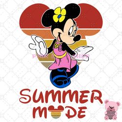 disney girl minnie summer vacation mode png, disney png, disney mickey png, digital download