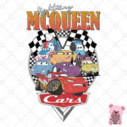 checkered cars lightning mcqueen friends png, disney png, disney mickey png , digital download