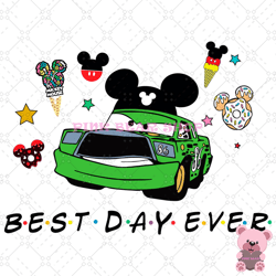 mickey ears cars chick hicks best day ever png, disney png, disney mickey png, digital download