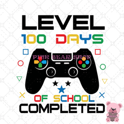 disney game level 100 days of school completed png, disney png, disney mickey png, digital download