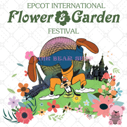 goofy dog epcot ball flower and garden festival png, disney png, disney mickey png, digital download