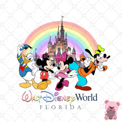 walt disney world florida rainbow castle png, disney png, disney mickey png, digital download