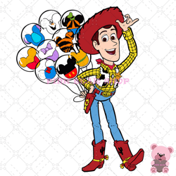 woody toy story friends balloon png, disney png, disney mickey png, digital download