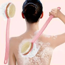 multi-color bath artifact long handle soft hair japanese bath brush multi-functional two-in-one rubbing mud bath brush