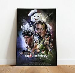 ghostbusters poster, canvas wall art, rolled canvas print, canvas wall print, movie poster