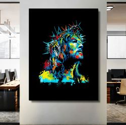 jesus canvas paiting - christian canvas - jesus home decor - god canvas prints - jesus canvas art - christian wall art -