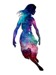 beautiful girl galaxy logo