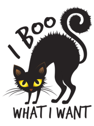 funny halloween cat i boo what i want