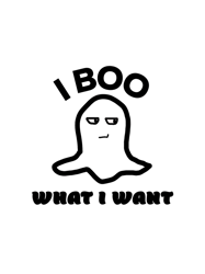 funny kawaii halloween ghost- i boo what i want mouse pad